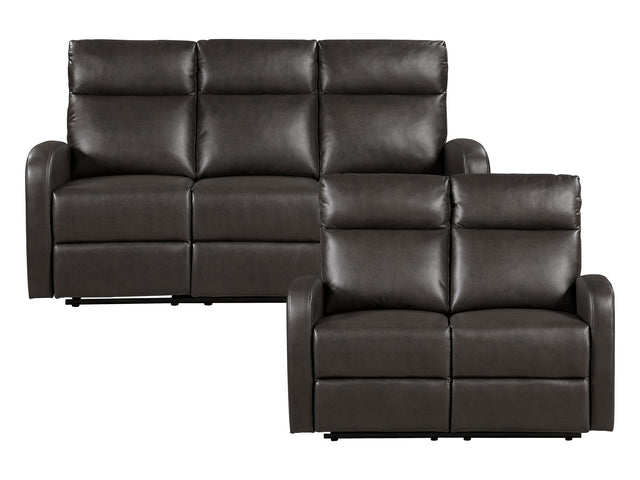 Allen Espresso Sofa and Loveseat - Ornate Home