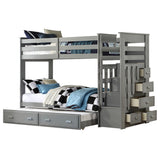 Allentown Gray Twin/Twin Bunk Bed & Trundle - Ornate Home