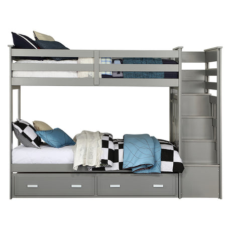 Allentown Gray Twin/Twin Bunk Bed & Trundle - Ornate Home
