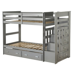 Allentown Gray Twin/Twin Bunk Bed & Trundle - Ornate Home
