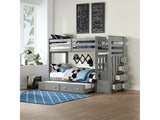 Allentown Gray Twin/Twin Bunk Bed & Trundle - Ornate Home