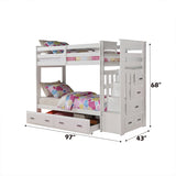 Allentown White Twin/Twin Bunk Bed & Trundle - Ornate Home