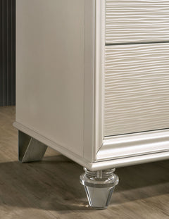 Allie Pearl White 4 Pc. Full Bedroom Set - Ornate Home