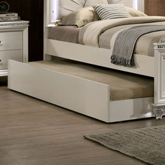 Allie Pearl White 4 Pc. Full Bedroom Set w/ Trundle - Ornate Home