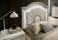 Allie Pearl White 4 Pc. Full Bedroom Set w/ Trundle - Ornate Home