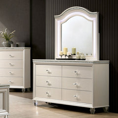 Allie Pearl White 4 Pc. Full Bedroom Set w/ Trundle - Ornate Home