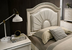 Allie Pearl White 4 Pc. Twin Bedroom Set - Ornate Home