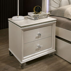 Allie Pearl White 4 Pc. Twin Bedroom Set w/ Trundle - Ornate Home