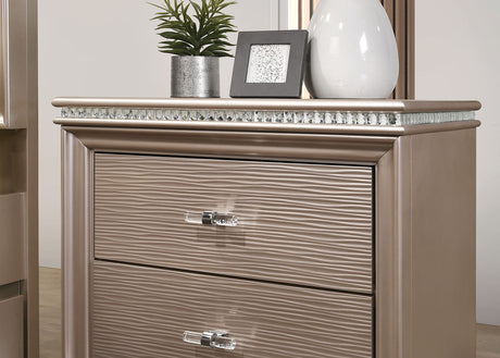 Allie Rose Gold 4 Pc. Full Bedroom Set w/ Trundle - Ornate Home