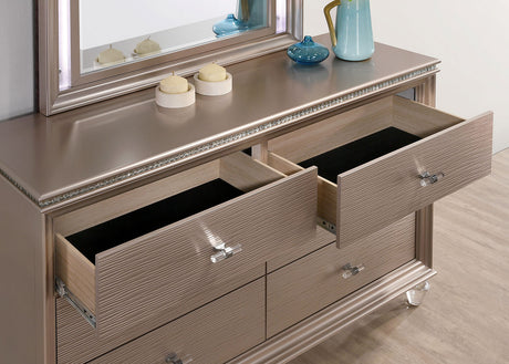 Allie Rose Gold 4 Pc. Full Bedroom Set w/ Trundle - Ornate Home