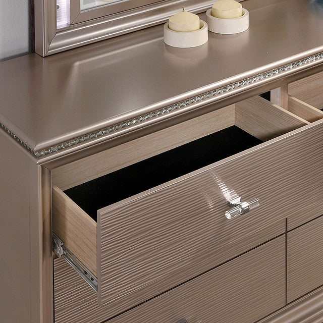 Furniture of America Allie Rose Gold Dresser