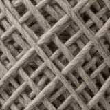 Allium Oatmeal Handwoven Wool Cylindrical Pouf - Ornate Home