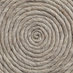 Allium Oatmeal Handwoven Wool Cylindrical Pouf - Ornate Home