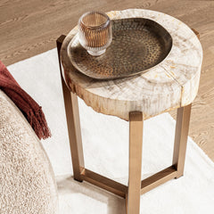 Alliza Natural Large Accent Table - Ornate Home