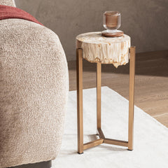 Alliza Natural Small Accent Table - Ornate Home