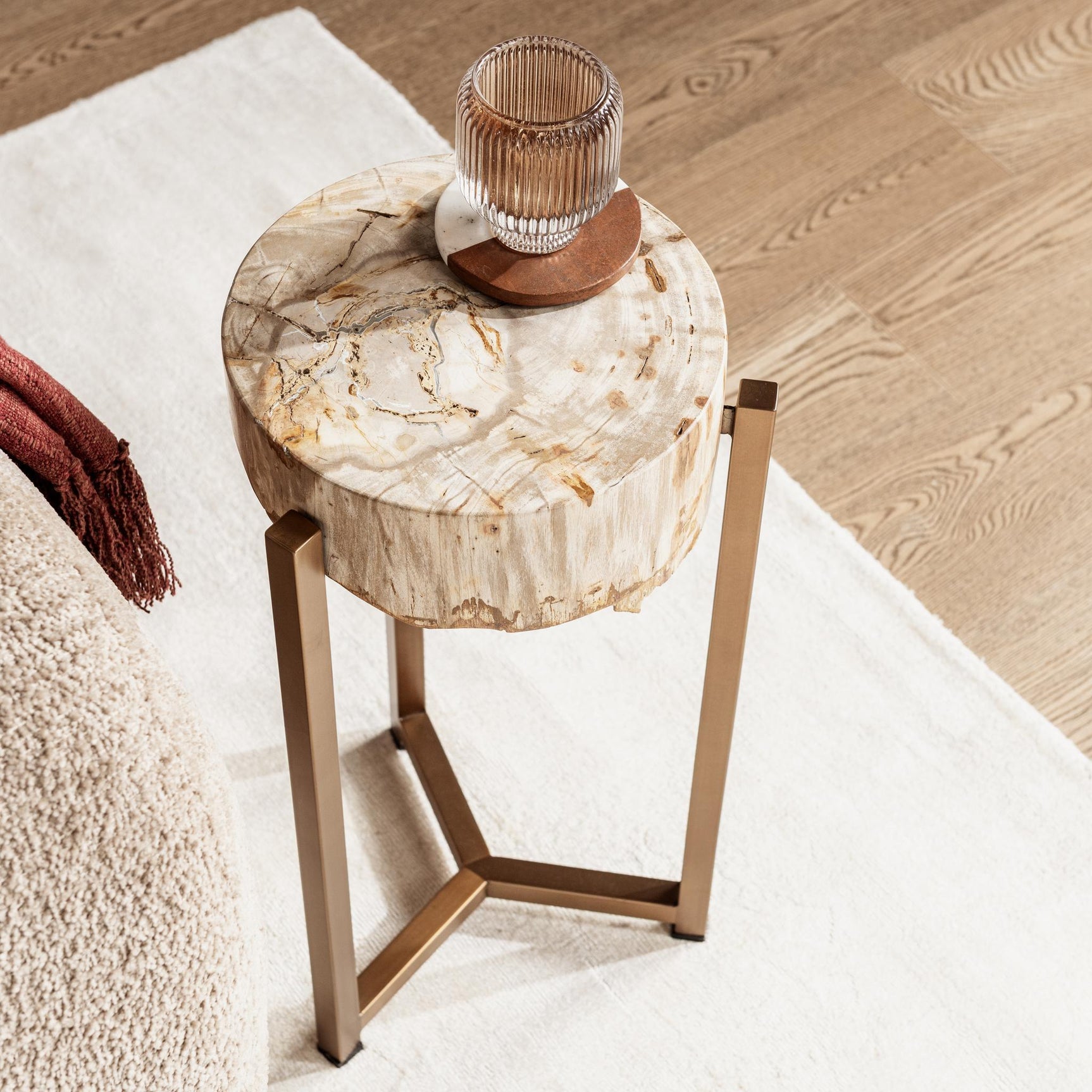 Alliza Natural Small Accent Table - Ornate Home