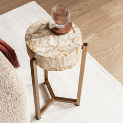 Alliza Natural Small Accent Table - Ornate Home
