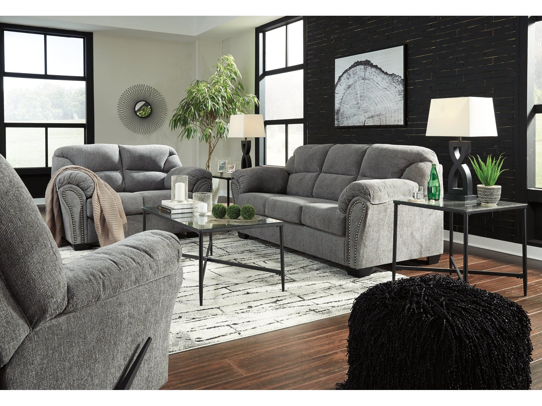 Allmaxx Pewter Sofa, Loveseat and Recliner (Online Special Price) - Ornate Home