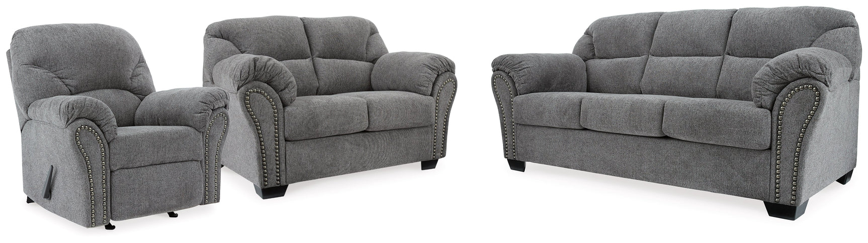 Allmaxx Pewter Sofa, Loveseat and Recliner (Online Special Price) - Ornate Home