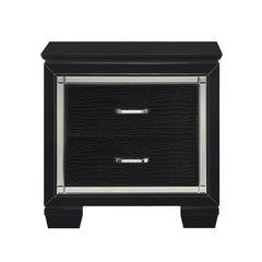 Allura Black 4-piece Queen Bedroom Set - Ornate Home