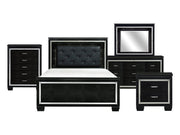 Allura Black 5-Piece Queen Bedroom Set - Ornate Home