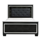 Allura Black Eastern King Bed - Ornate Home