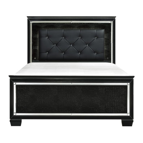 Allura Black Eastern King Bed - Ornate Home
