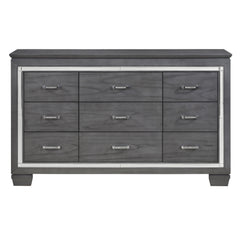 Allura Gray 5-Piece Queen Bedroom Set - Ornate Home