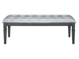 Allura Gray Bedroom Bench - Ornate Home
