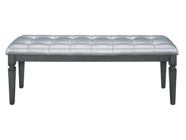 Allura Gray Bedroom Bench - Ornate Home