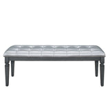 Allura Gray Bedroom Bench - Ornate Home