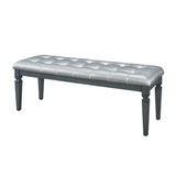 Allura Gray Bedroom Bench - Ornate Home
