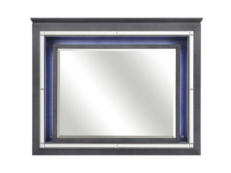 Allura Gray Mirror - Ornate Home