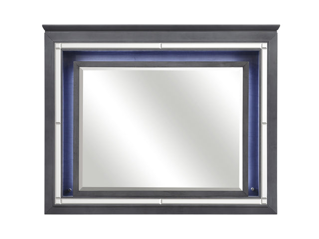 Allura Gray Mirror - Ornate Home