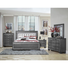 Allura Gray Mirror - Ornate Home