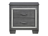 Allura Gray Nightstand - Ornate Home