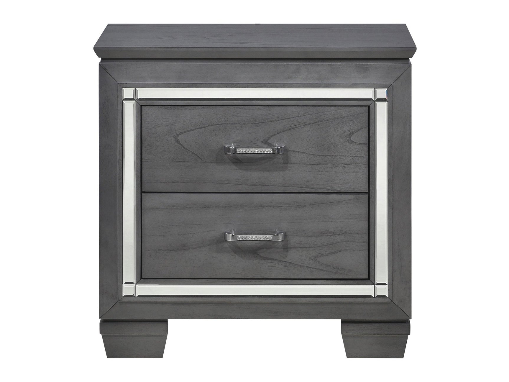 Allura Gray Nightstand - Ornate Home