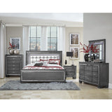 Allura Gray Queen Bed - Ornate Home