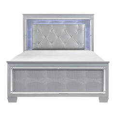 Allura Silver 4-piece Queen Bedroom Set - Ornate Home