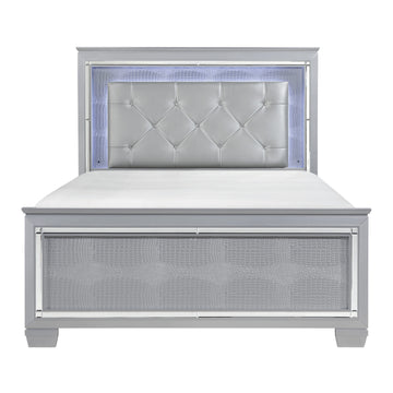 Allura Silver 5-Piece Queen Bedroom Set - Ornate Home