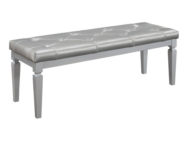 Allura Silver Bedroom Bench - Ornate Home