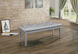Allura Silver Bedroom Bench - Ornate Home
