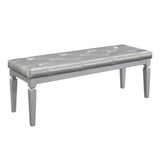 Allura Silver Bedroom Bench - Ornate Home