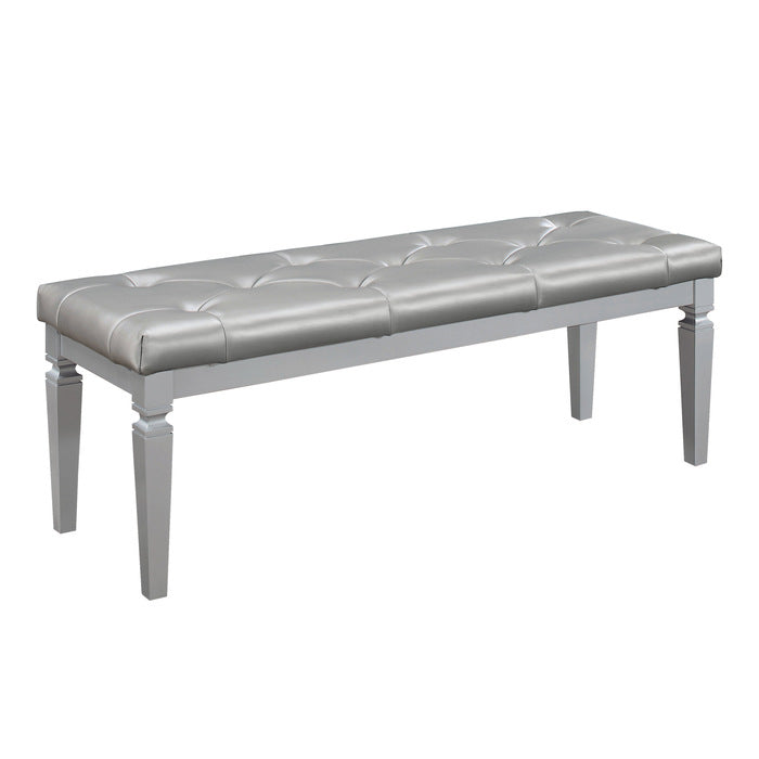 Allura Silver Bedroom Bench - Ornate Home
