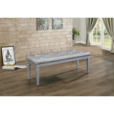 Allura Silver Bedroom Bench - Ornate Home