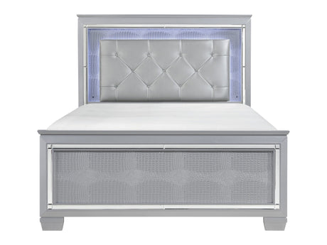 Allura Silver California King Bed - Ornate Home