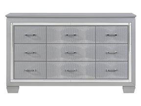 Allura Silver Dresser w/ 9 Drawers - Ornate Home