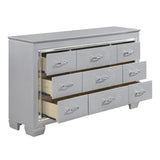 Allura Silver Dresser w/ 9 Drawers - Ornate Home