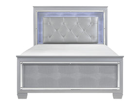 Allura Silver Full Bed - Ornate Home