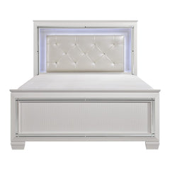 Allura Silver Led Lighting Full Bed - Ornate Home